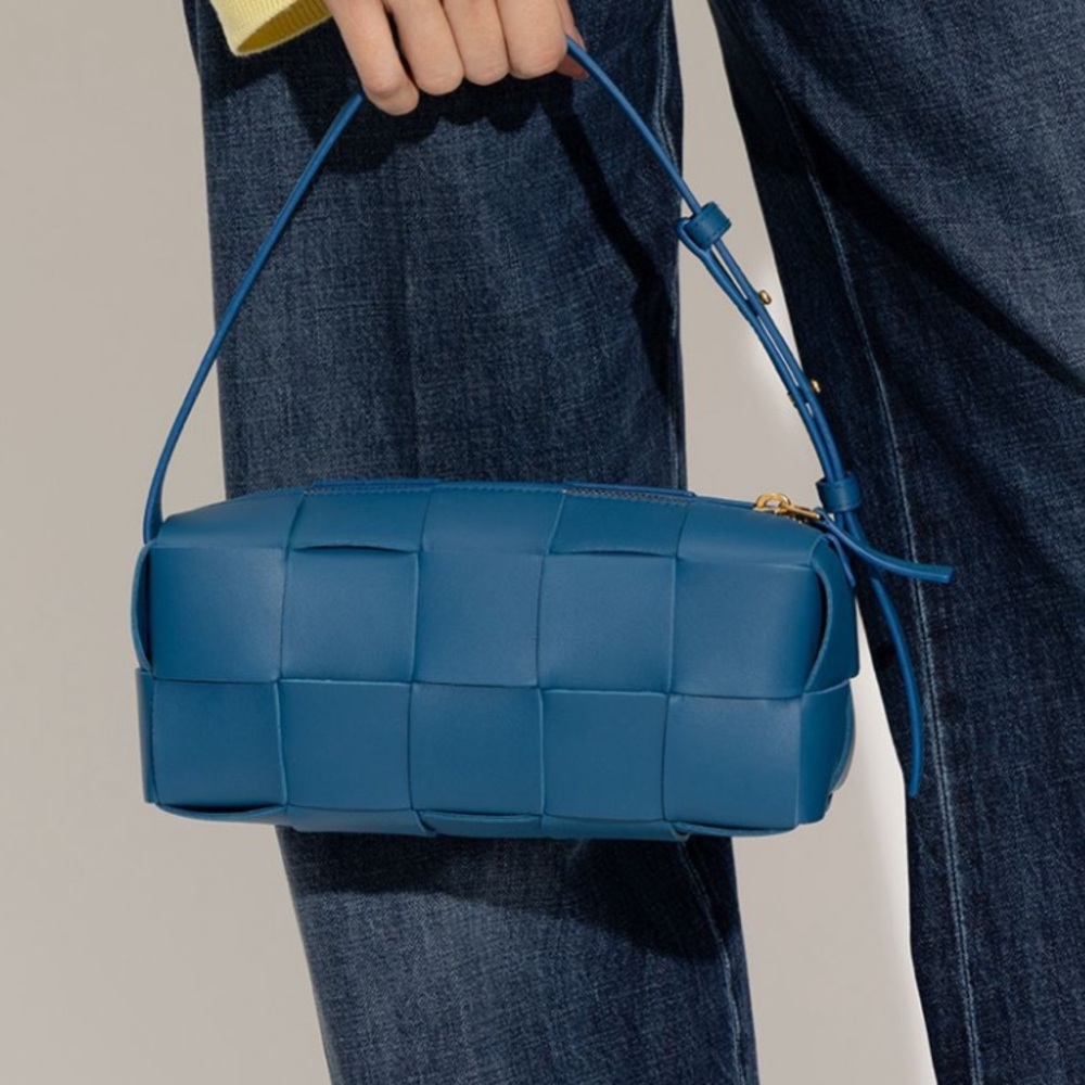 Bottega Veneta Blue Woven Mini Bag